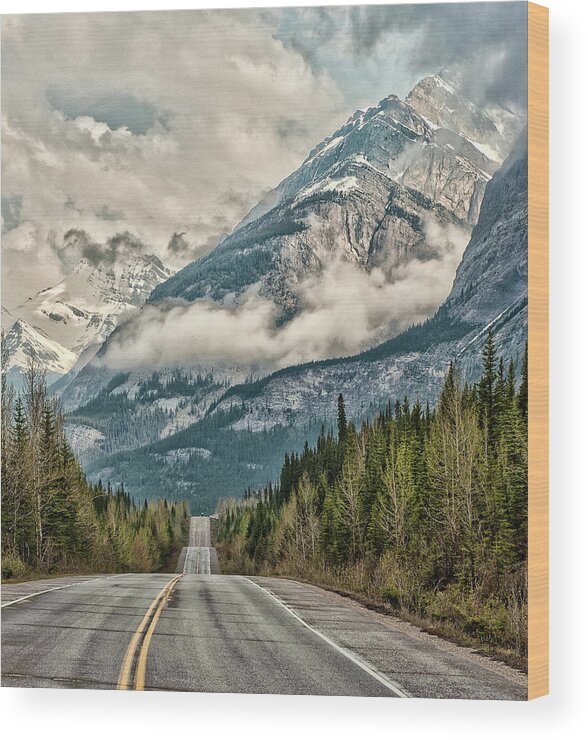Majestic Wood Print featuring the photograph Road To The Clouds by Jeff R Clow