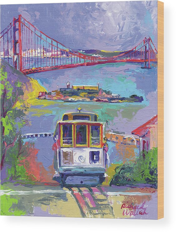 San Francisco
Golden Gate Bridge Wood Print featuring the painting San Francisco 2 by Richard Wallich