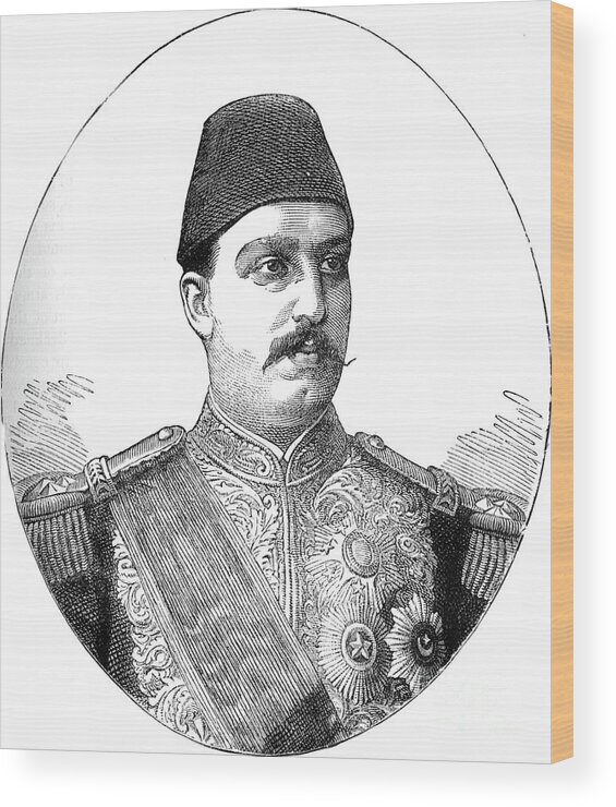 1880-1889 Wood Print featuring the drawing Tewfik by Print Collector