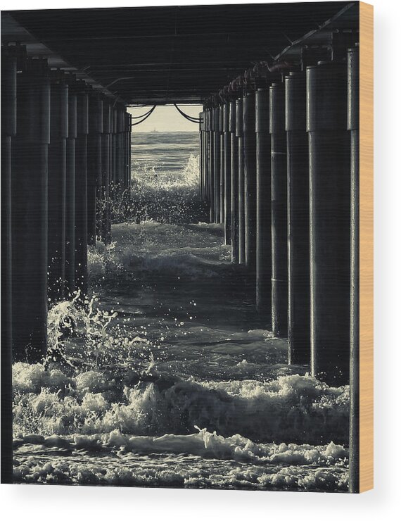 Pier Wood Print featuring the photograph Under The Pier by Marco Bianchetti