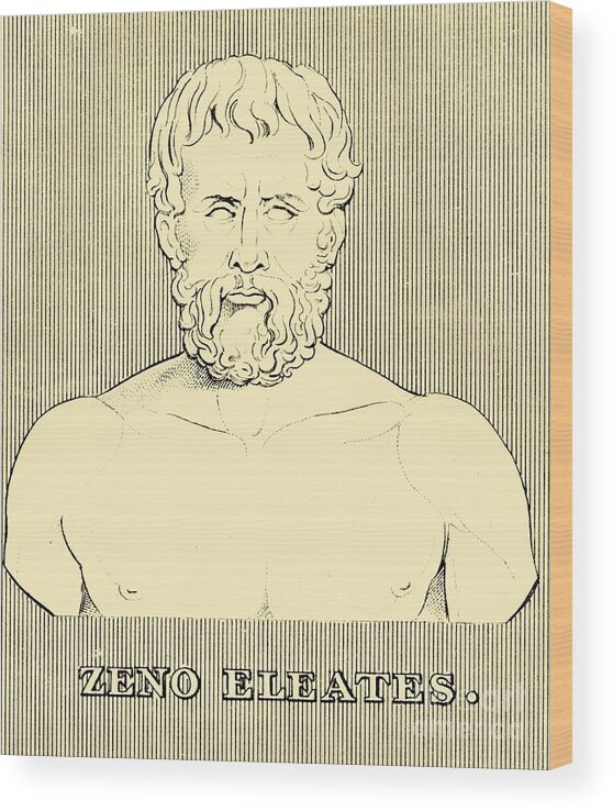 Engraving Wood Print featuring the drawing Zeno Eleates by Print Collector