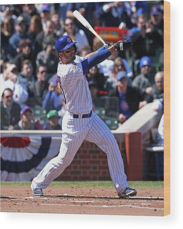 National League Baseball Wood Print featuring the photograph Justin Ruggiano by Jonathan Daniel