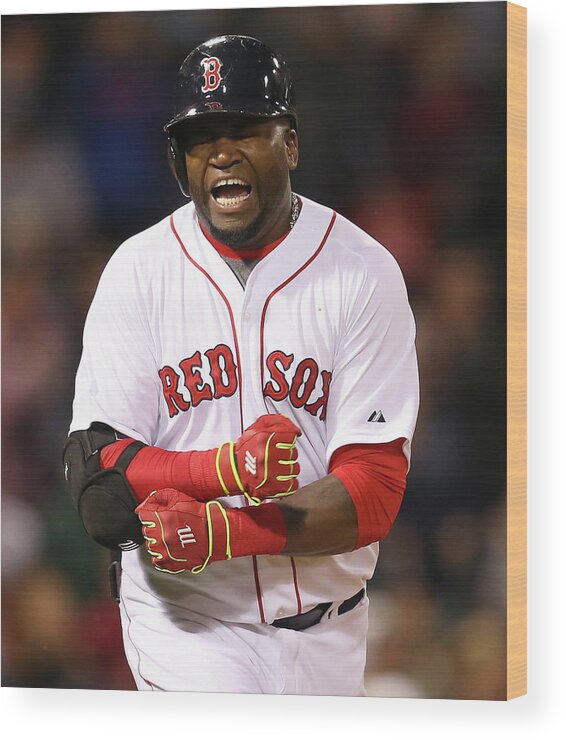 Ninth Inning Wood Print featuring the photograph David Ortiz by Jim Rogash