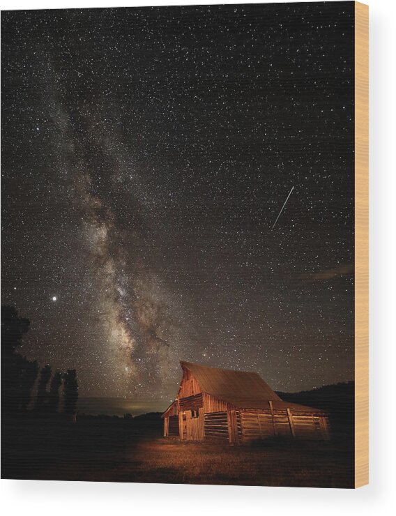 Tetons Wood Print featuring the photograph 2020 Moulton Barn in GTNP by Jean Clark