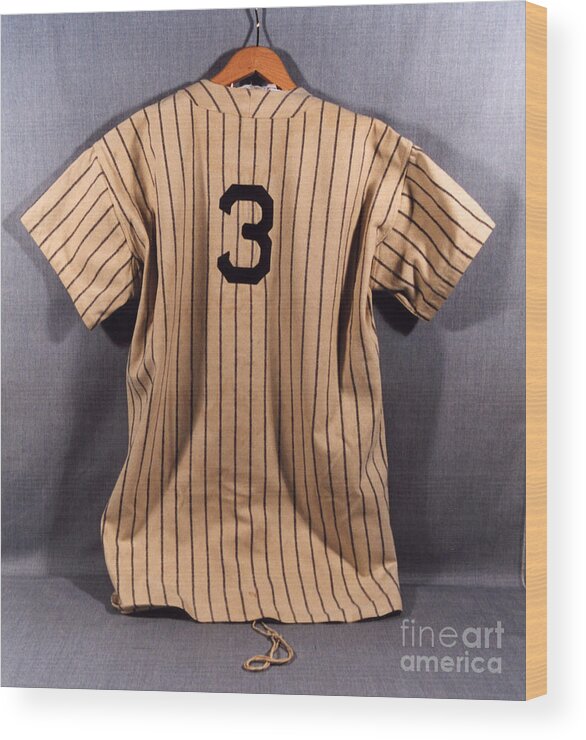 Baseball Uniform Wood Print featuring the photograph Babe Ruth by National Baseball Hall Of Fame Library