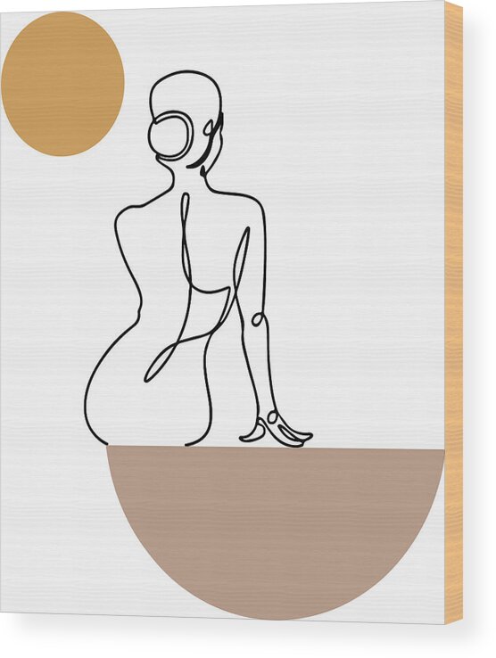 Set of naked woman sitting back one line. Poster cover. Minimal woman body.  One line drawing. No 1/3 Canvas Print / Canvas Art by Mounir Khalfouf -  Pixels Canvas Prints