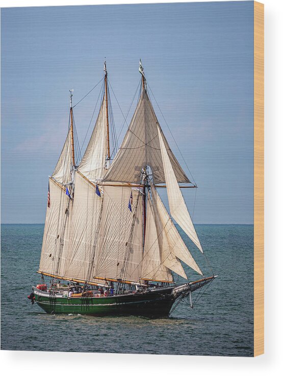 Boats Wood Print featuring the photograph Great Lakes Schooner Denis Sullivan by Dale Kincaid