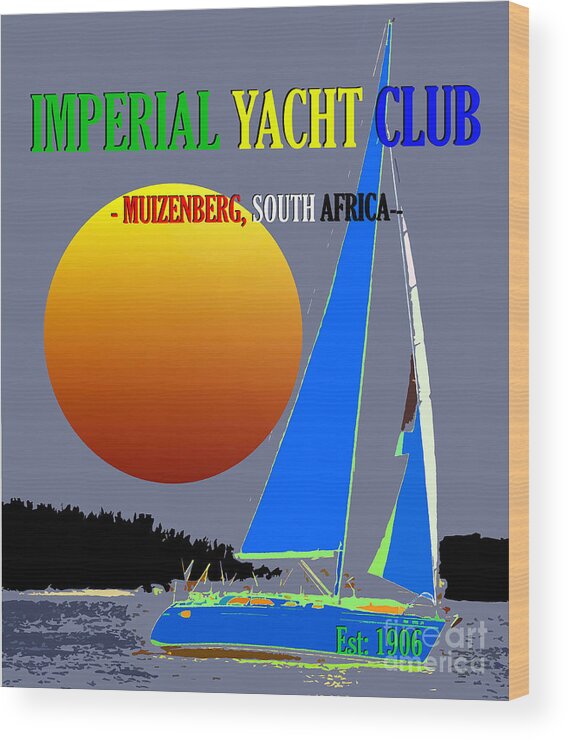 Great Yacht Clubs Of The World Wood Print featuring the mixed media Imperial Yacht Club 1906 by David Lee Thompson