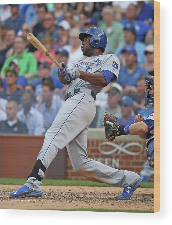 People Wood Print featuring the photograph Lorenzo Cain by Jonathan Daniel