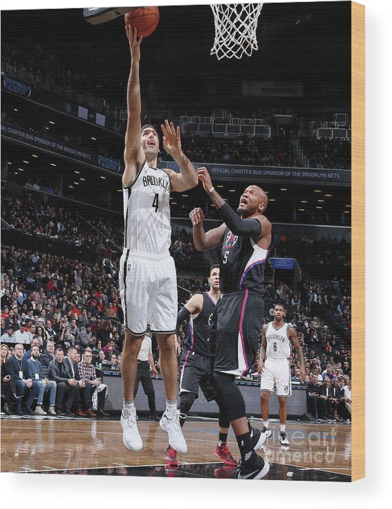 Luis Scola Wood Print featuring the photograph Luis Scola and Marreese Speights by Nathaniel S. Butler