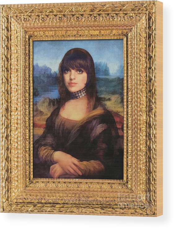 Mona Lisa Wood Print featuring the digital art Mona-Liza by Jerzy Czyz