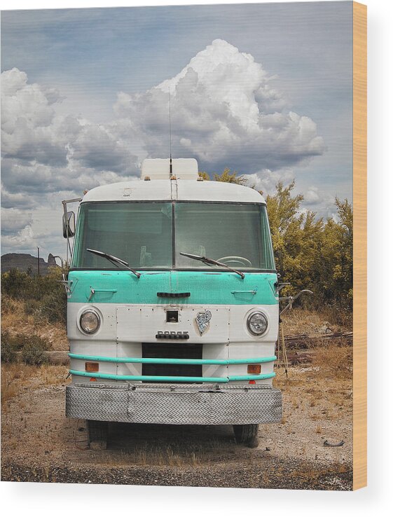 Vintage Wood Print featuring the photograph Road Trip by Carmen Kern
