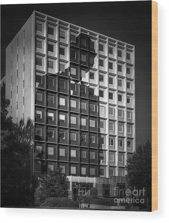 1447 Peachtree Street Wood Print featuring the photograph Silhouette Building by Doug Sturgess