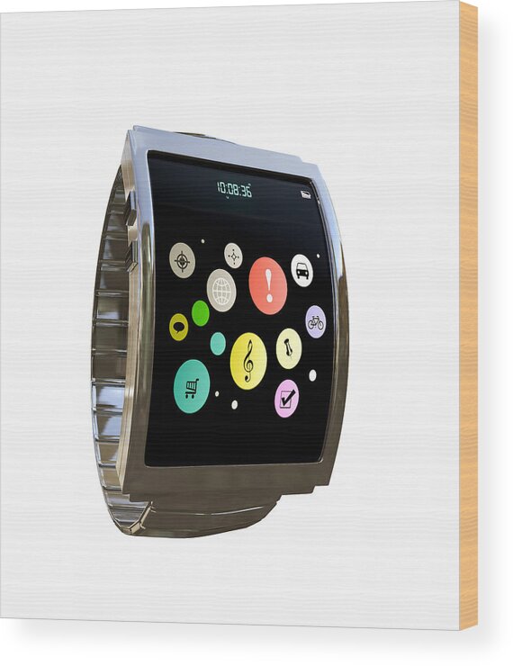 Internet Wood Print featuring the photograph Smart Watch by Homeworks255