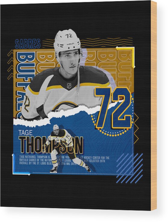 Tage Thompson Hockey Paper Poster Sabres Poster by Kelvin Kent - Pixels