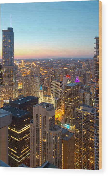 Digital Wood Print featuring the photograph Chicago northwest 1 by Kevin Eatinger