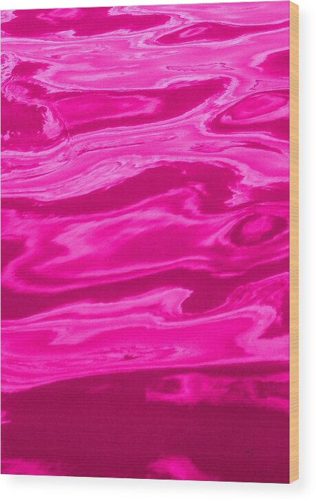 Multi Panel Wood Print featuring the photograph Colored Wave Maroon Panel Two by Stephen Jorgensen