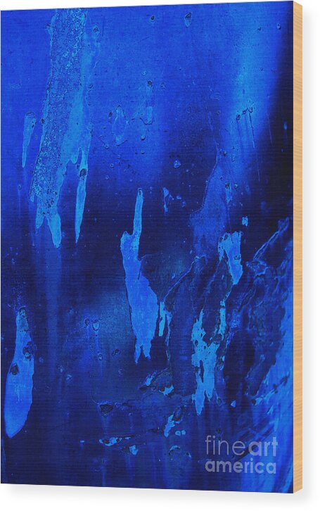 Abstract Art Wood Print featuring the photograph Deep Space Blue Abstract by Lee Craig