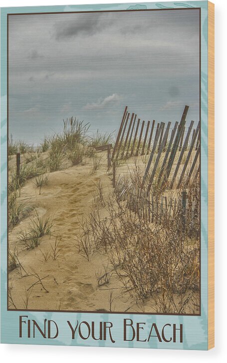 Beach Wood Print featuring the digital art Find Your Beach by Greg Sharpe