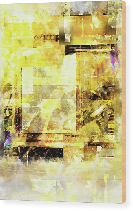 Abstract Wood Print featuring the digital art Reflection by Art Di
