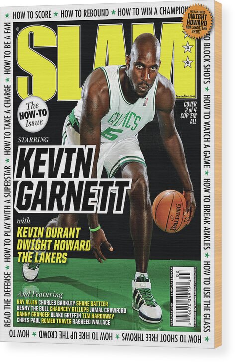 Kevin Garnett Wood Print featuring the photograph Kevin Garnett SLAM Cover by Getty Images