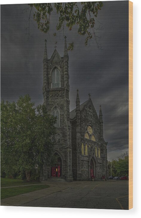 Gothic Architecture Wood Print featuring the photograph St. Francis De Sales by Thomas Hall