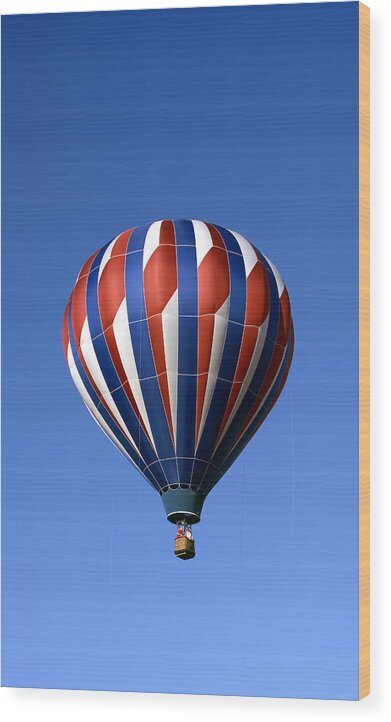 Balloon Wood Print featuring the photograph Flying The Red White and Blue iPhone Case by Gene Walls