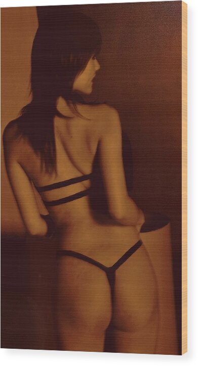 Nude.shy.oriental Wood Print featuring the photograph Shy 3 by Tim Ernst