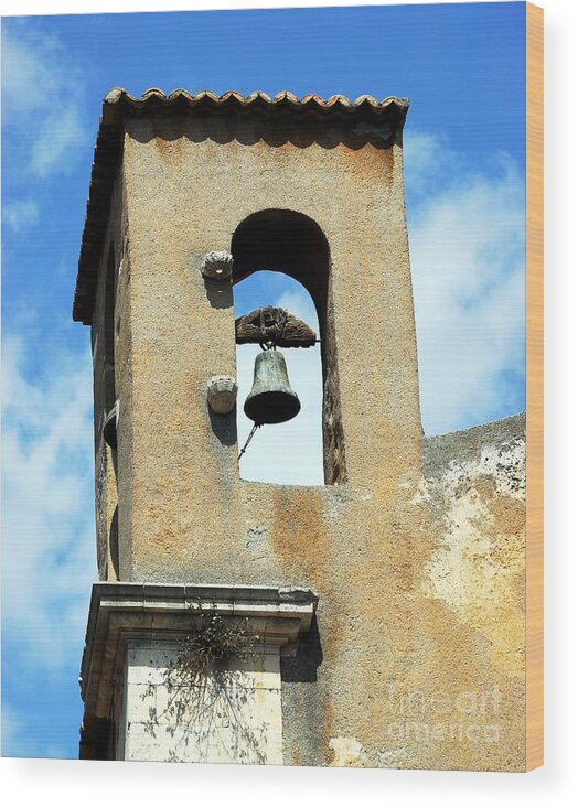 A Church Bell In The Sky Wood Print featuring the photograph A Church Bell In The Sky 3 by Mel Steinhauer