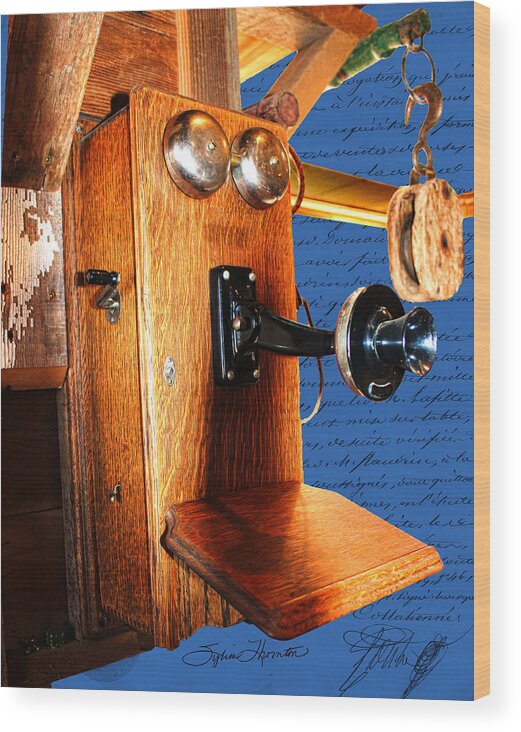 Telephone Wood Print featuring the photograph Call Me Maybe by Sylvia Thornton