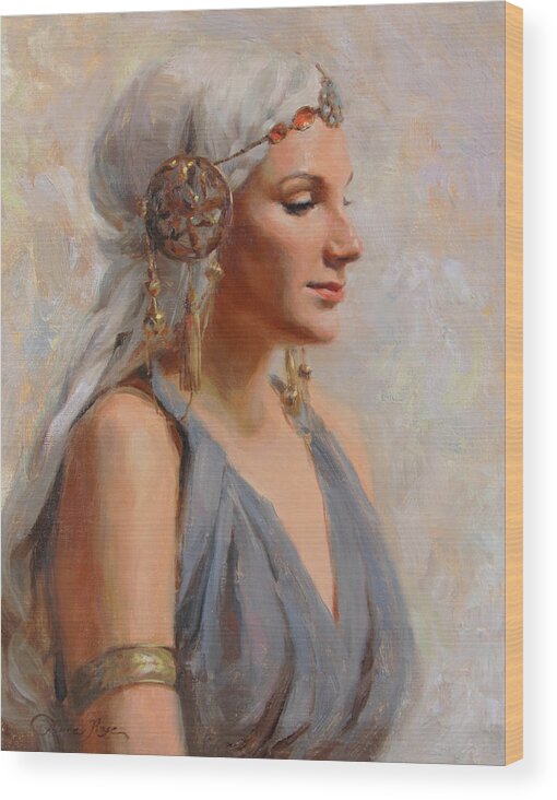 Goddess Wood Print featuring the painting Goddess by Anna Rose Bain