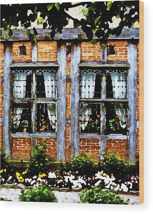 Impressionism Wood Print featuring the painting Old Country Charm by Gerlinde Keating - Galleria GK Keating Associates Inc