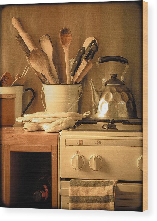 Oven Wood Print featuring the photograph Athens, Greece - Cook's Tools by Mark Forte