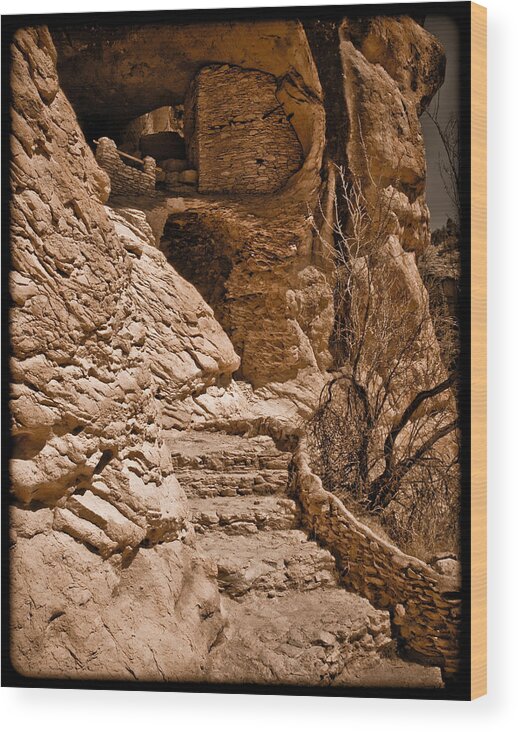 Gila Wood Print featuring the photograph Stone Stairway by Mark Forte