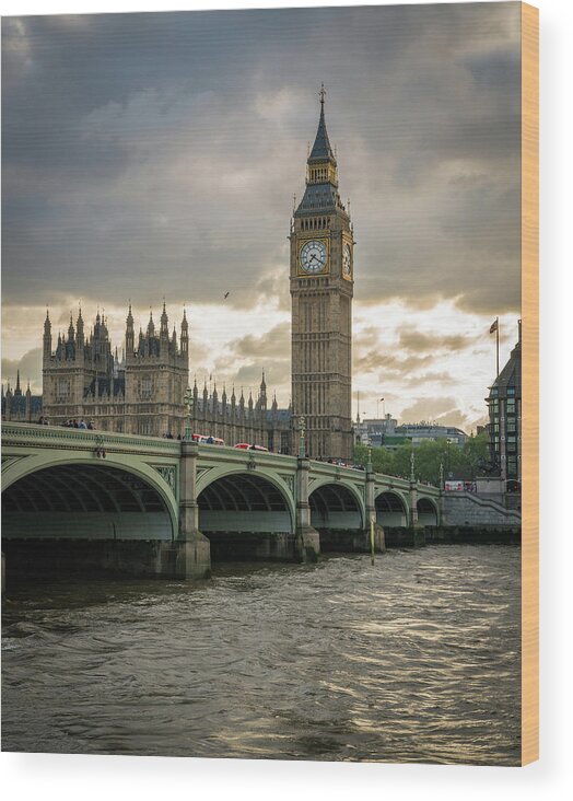 London Wood Print featuring the photograph Big Ben at Sunset by James Udall