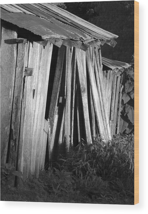 Ansel Adams Wood Print featuring the photograph Blackburn-barn by Curtis J Neeley Jr