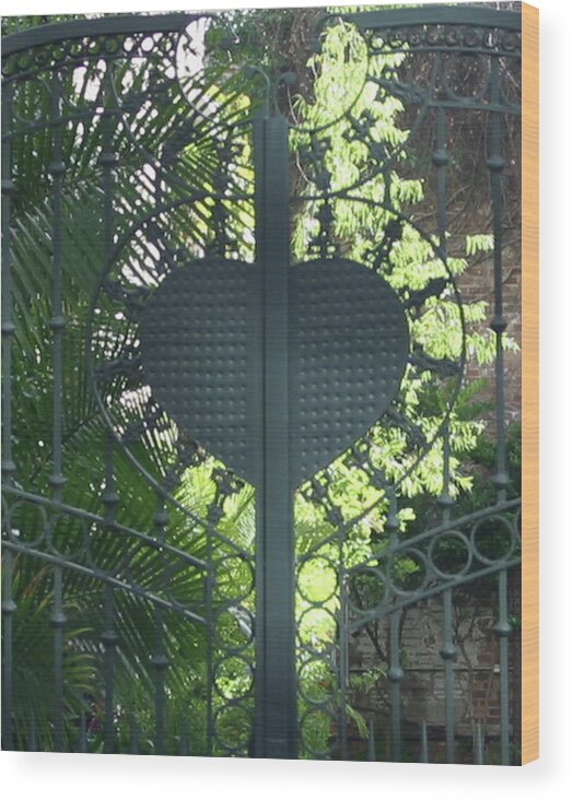 Heart Wood Print featuring the photograph Heart Gate by Marilyn Barton