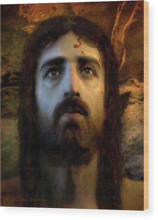 Jesus Wood Print featuring the digital art Jesus Alive Again by Ray Downing