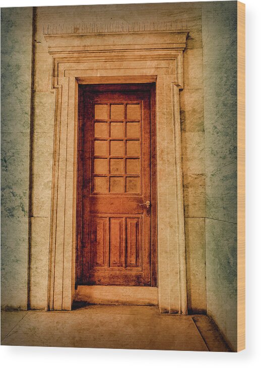 Athens Wood Print featuring the photograph Athens, Greece - The Side Door by Mark Forte
