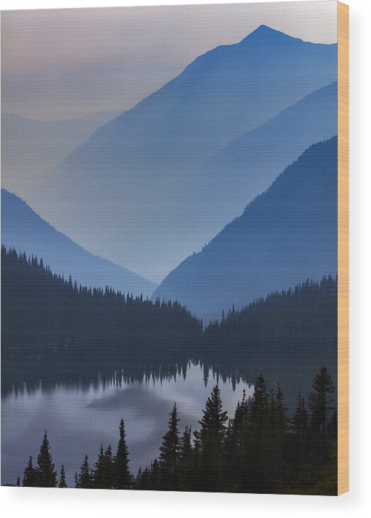 Montana Wood Print featuring the photograph Vague Vista by Mike Lang