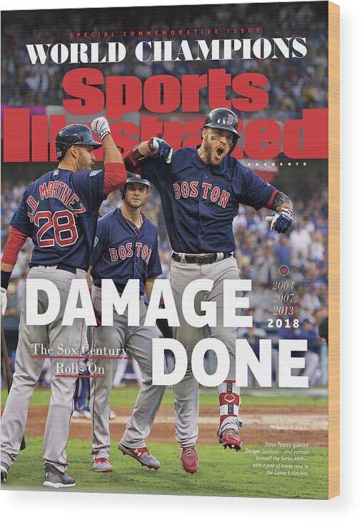 American League Baseball Wood Print featuring the photograph Boston Red Sox, 2018 World Series Champions Sports Illustrated Cover by Sports Illustrated