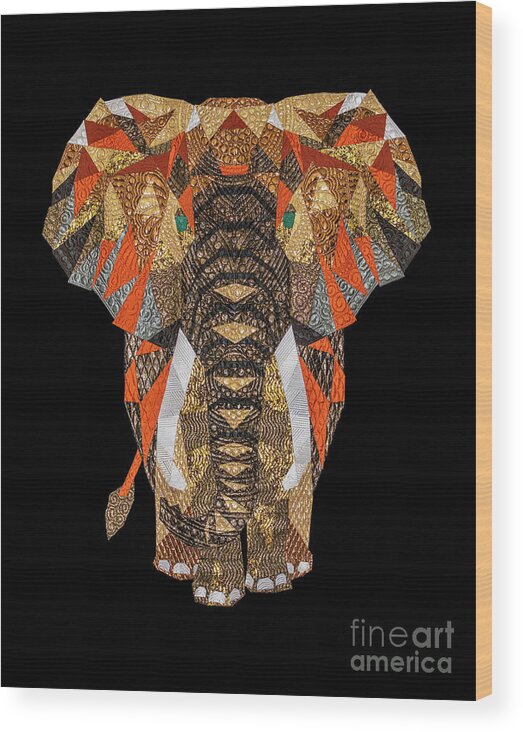 Elephant Wood Print featuring the photograph Unforgettable Elephant by Amfmgirl Photography