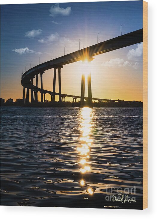 California Wood Print featuring the photograph Liquid Sun Drops Under the Bridge by David Levin