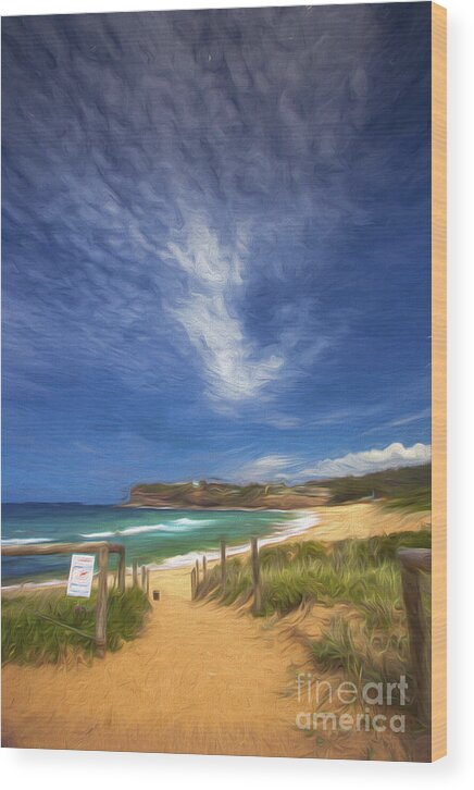 Avalon Beach Wood Print featuring the photograph Avalon Beach by Sheila Smart Fine Art Photography