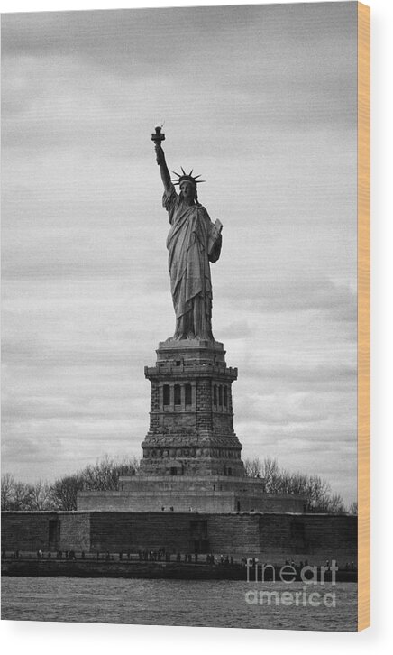 Usa Wood Print featuring the photograph Statue of Liberty liberty island new york city usa #1 by Joe Fox