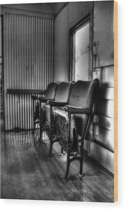 Chairs Wood Print featuring the photograph Chairs by Deborah Ritch