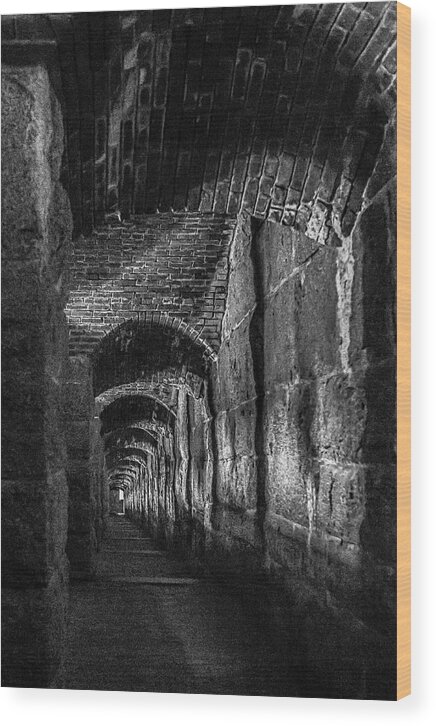 Fort Knox Wood Print featuring the photograph Dark Passage by Sara Hudock