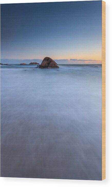 Seascape Wood Print featuring the photograph False Serenity by Bryan Bzdula