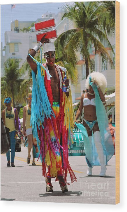 Miami Wood Print featuring the photograph Miami Pride Parade 2013 by Shanna Vincent