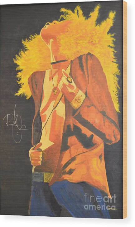 Robert Plant Wood Print featuring the painting Plant II by Stuart Engel